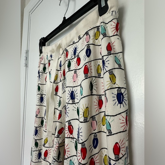 Hanna Andersson Christmas Lights Pajama Pants Size Medium Cozy Holidays - Picture 4 of 9